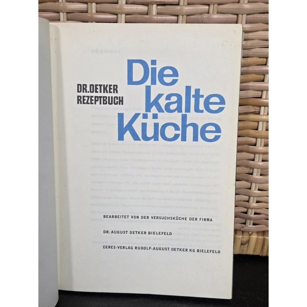 Vintage Dr. Oetker Rezeptbuch Die kalte Kuche Cookbook‎  1964